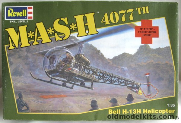 Revell 1/35 M*A*S*H 4077th Bell H-13H Helicopter (MASH) - Bagged, 4334 plastic model kit